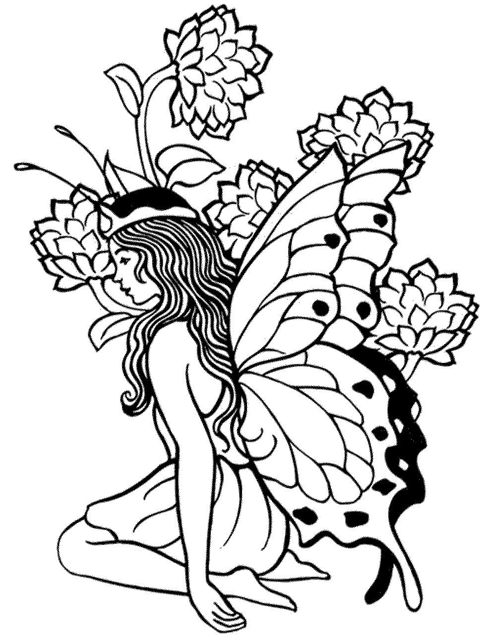 Printable Fairy Coloring Pages For Adults Coloring Home