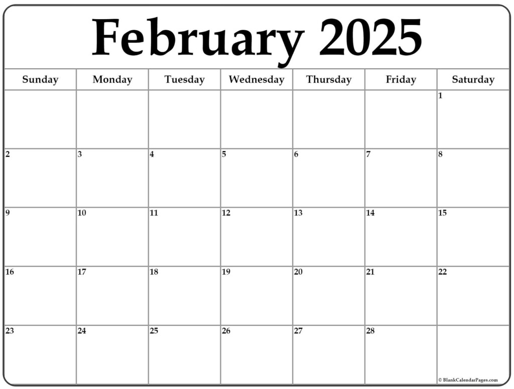 Printable February 2025 Calendar Free Jackson B Louise