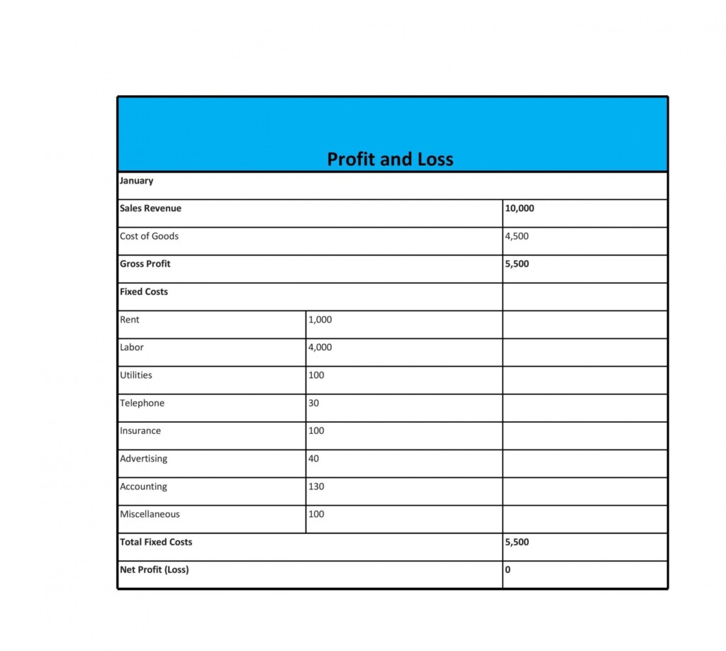 Printable Free Blank Profit And Loss Statement FREE Printable HQ