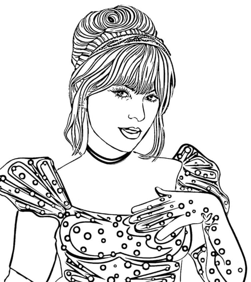 Printable Free Drawing Of Taylor Swift Coloring Page Free Download 