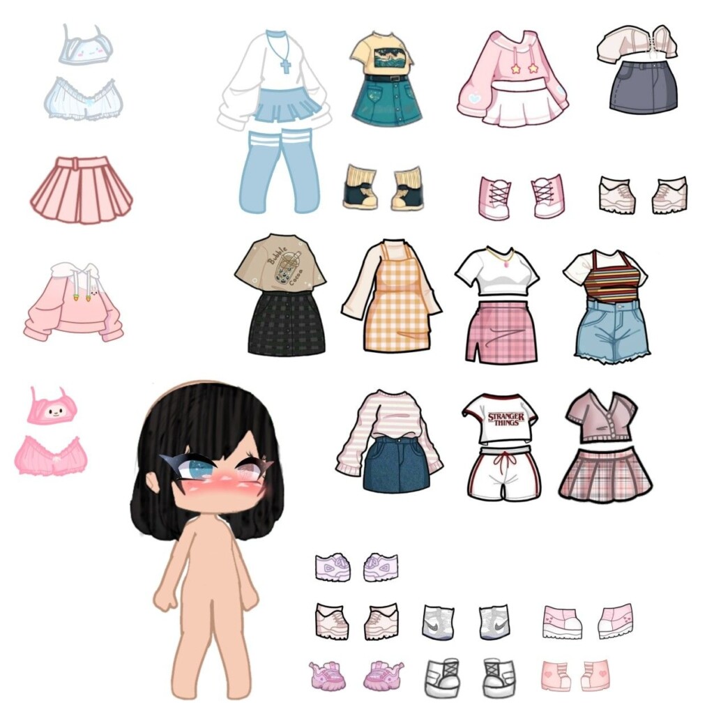 Printable Gacha Paper Doll Printable And Enjoyable Learning