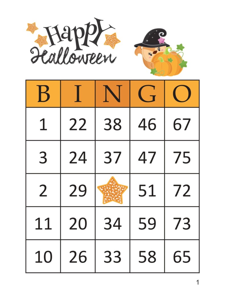 Printable Halloween Bingo Game Printable JD