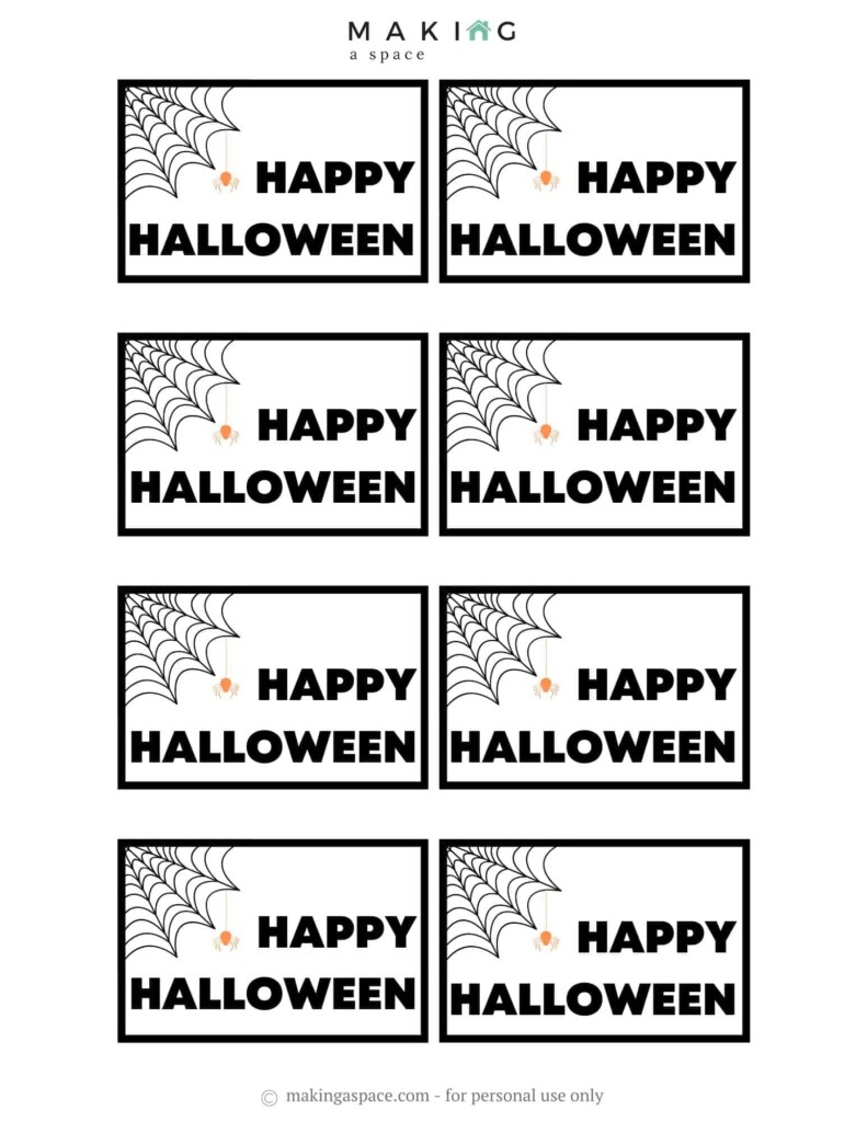 Printable Halloween Candy Tags Free Printable Templates