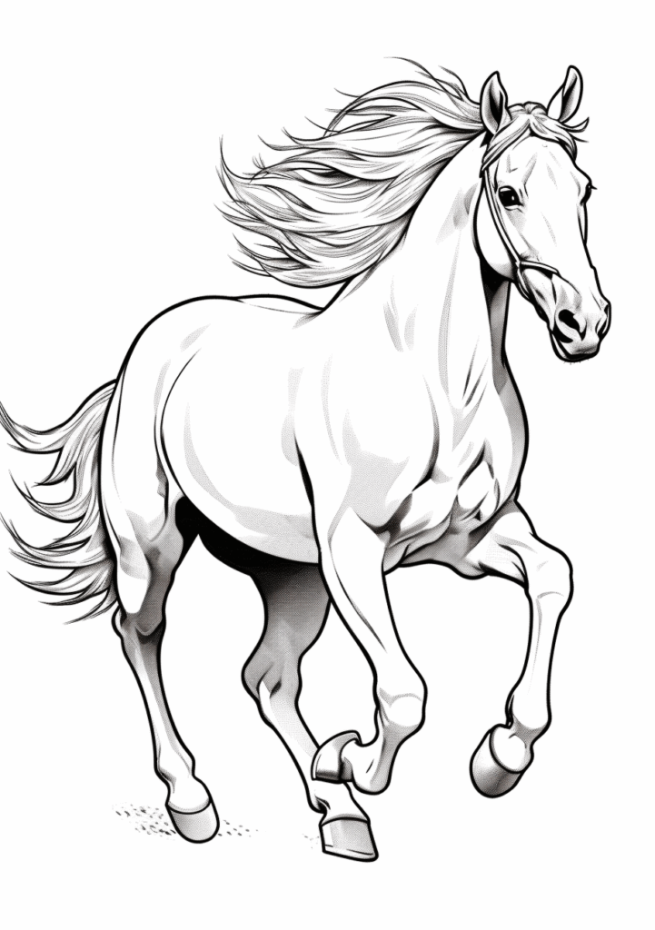 Printable Horse Coloring Pages Horse Coloring Page Printable Kids 