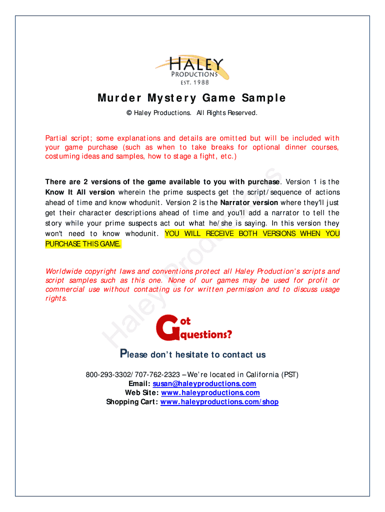 Printable Mystery Games Pdf Download Fill Online Printable Fillable 