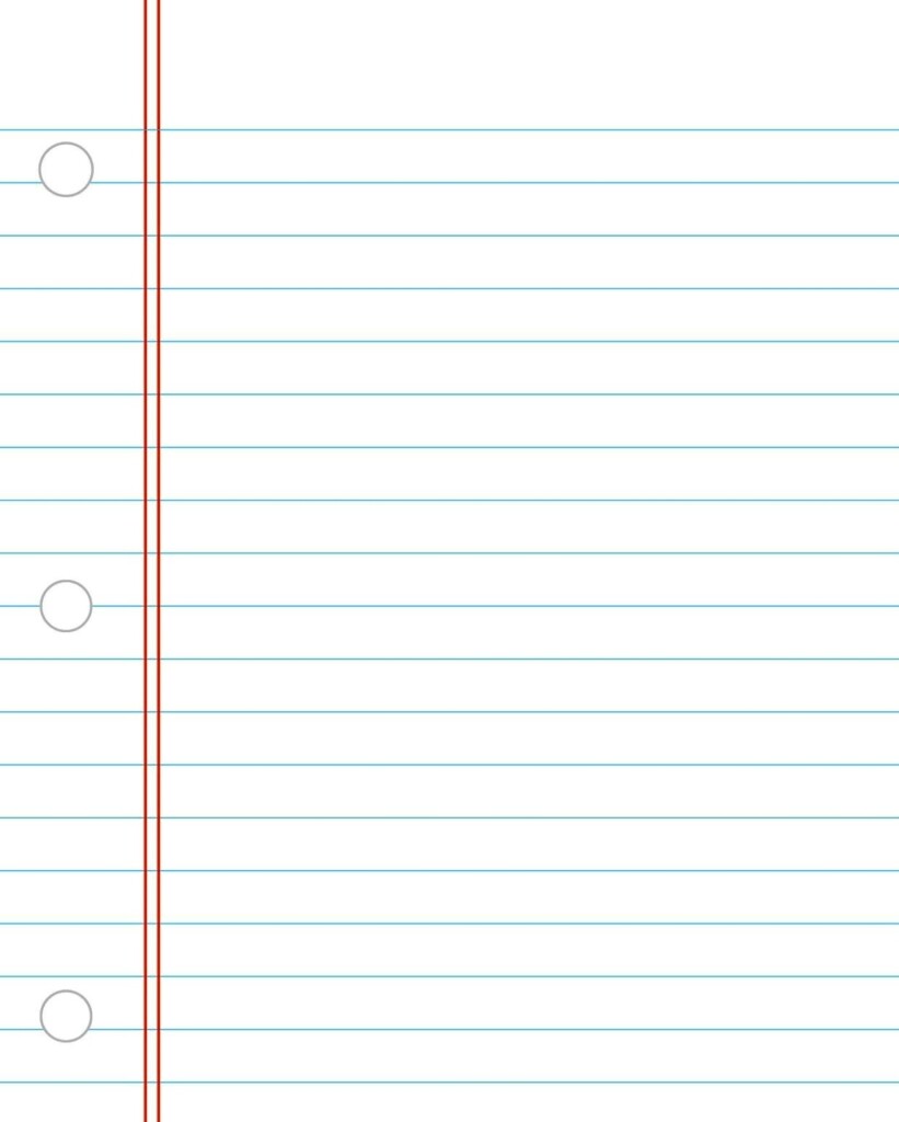 Printable Notebook Paper College Wide Ruled Free Printable Notebook 