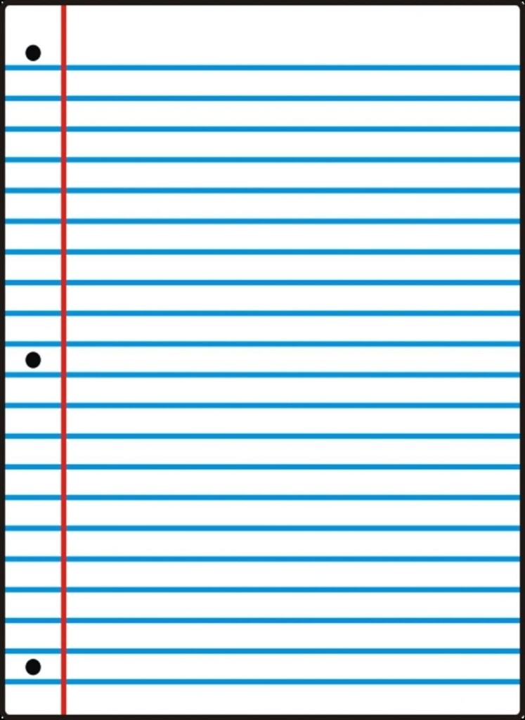Printable Notebook Paper College Wide Ruled Free Printable Notebook 