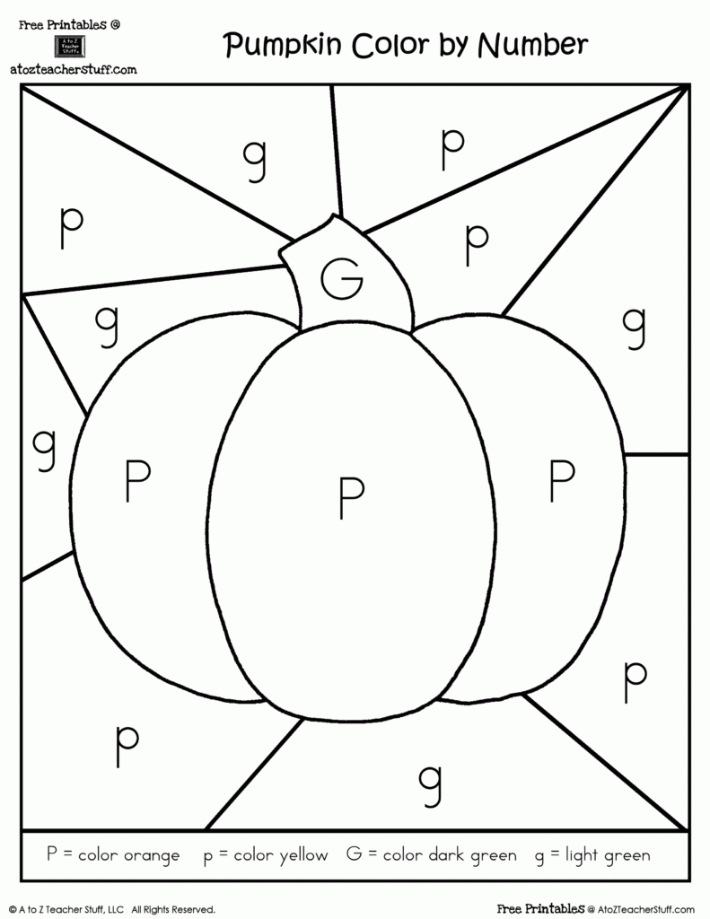 Printable Pumpkin Color By Number Printable Word Searches