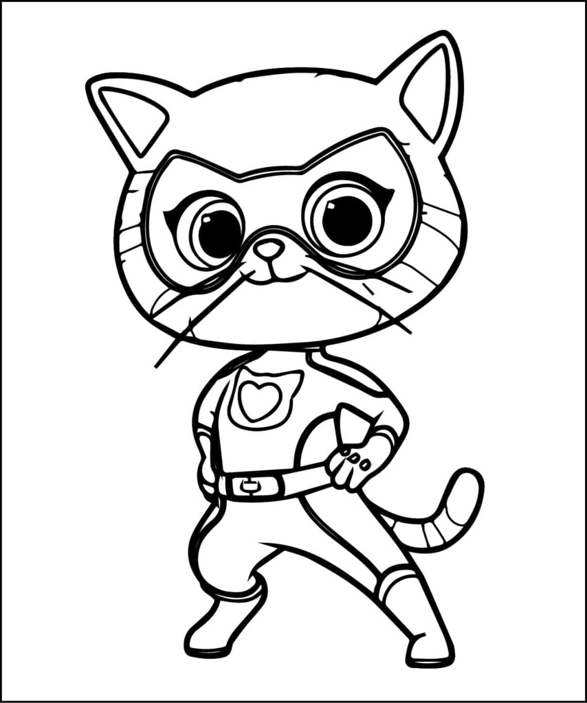 Printable SuperKitties Coloring Pages PrintableLib
