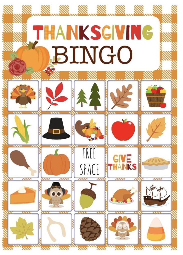 Printable Thanksgiving Bingo Activities Free Download And Print For You 