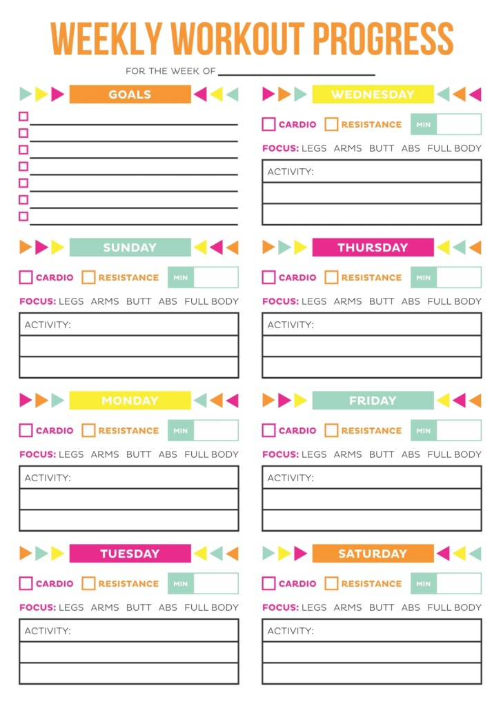 Printable Weight Loss Tracker Template Ressnd