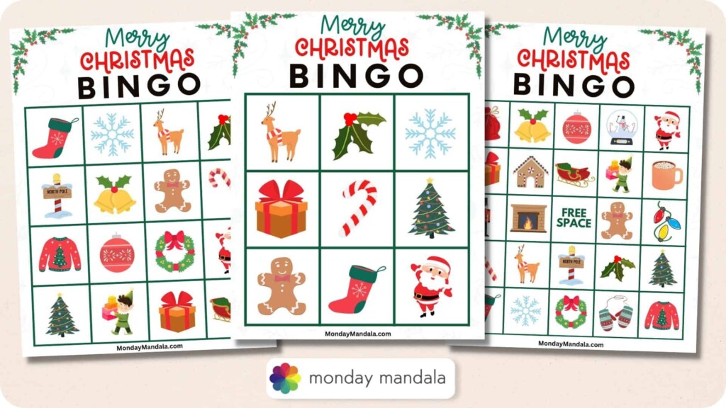Printable Xmas Bingo Cards FREE Printable HQ