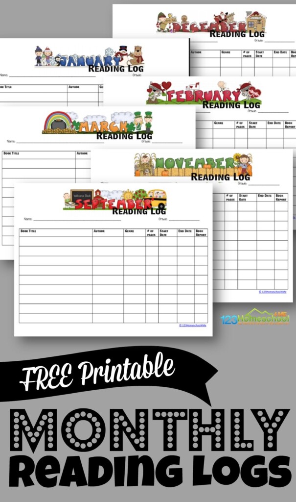 Reading Log Printable Free