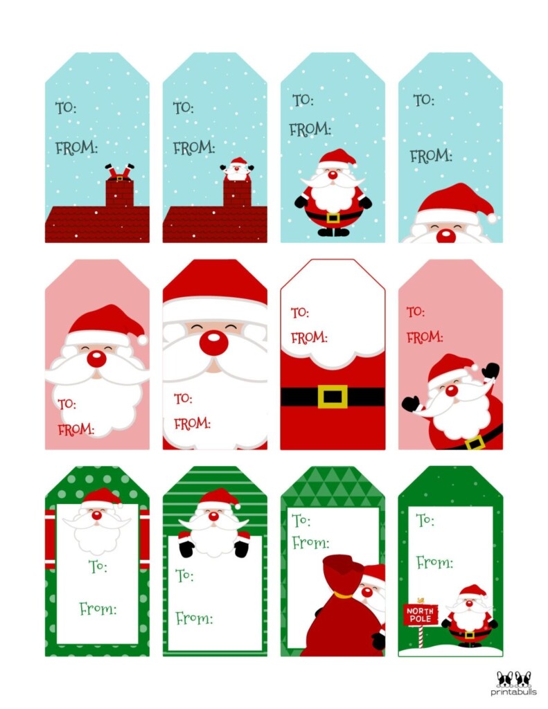 Santa Gift Tags 80 Free Printable Tags Labels Artofit