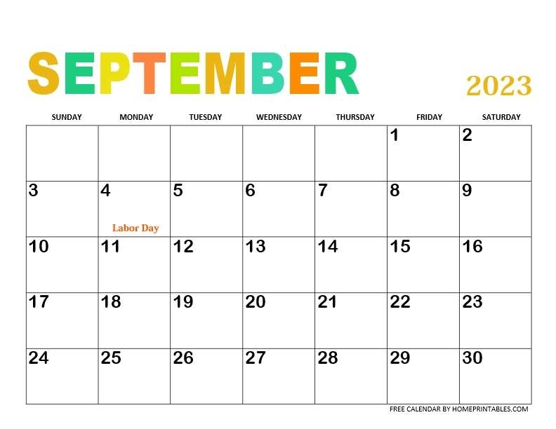 September 2023 Calendar Templates Free Download Home Printables
