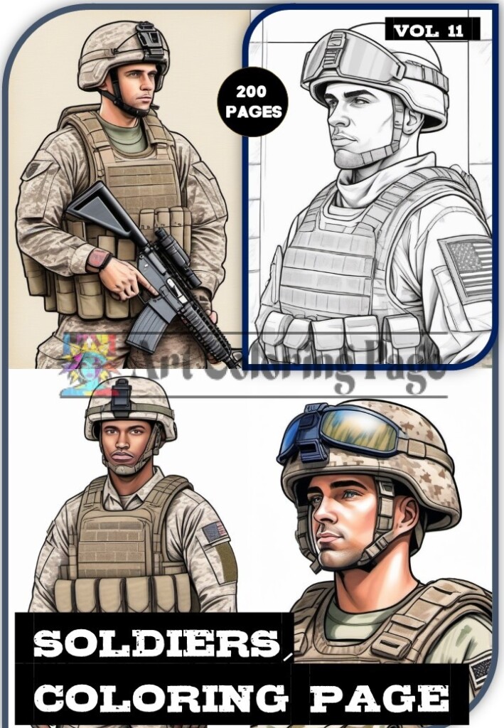 Soldier Inside Cave Coloring Page Printable Vol 6 For All Age