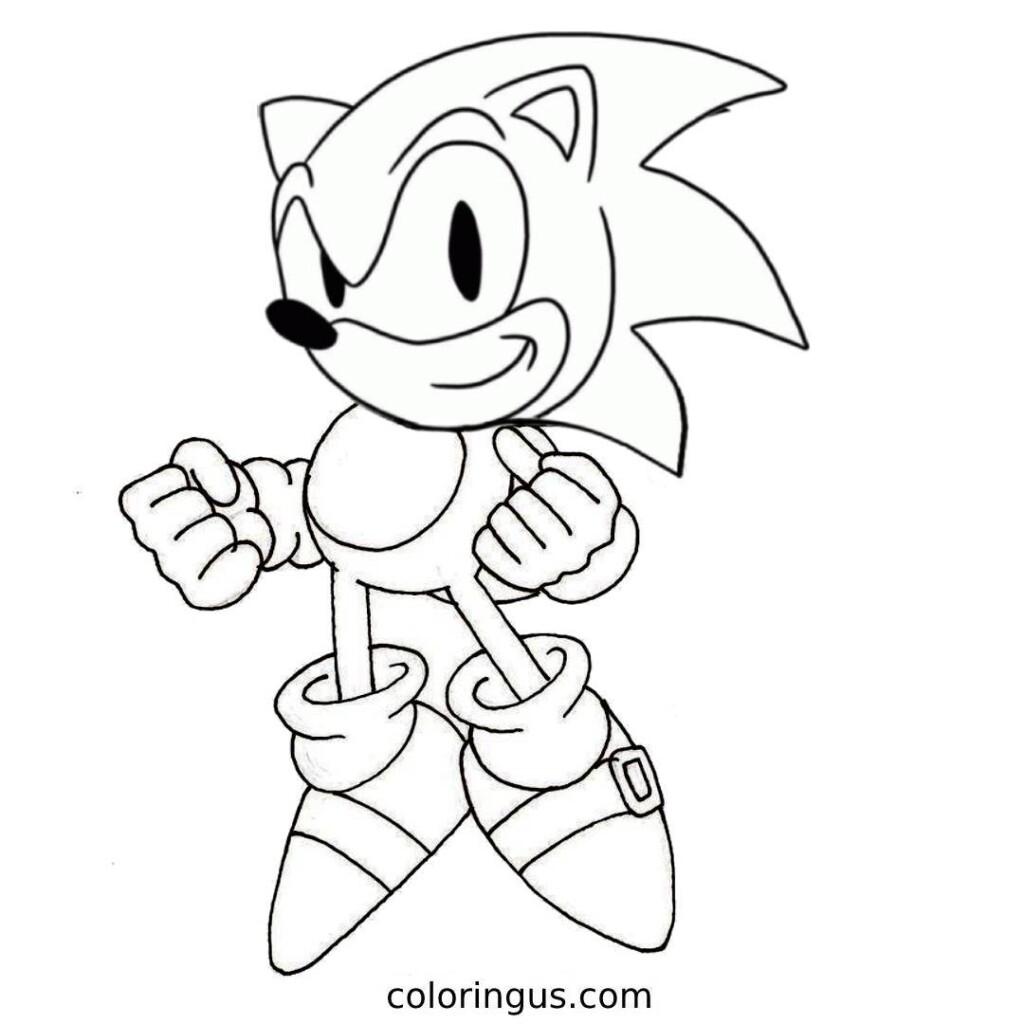 Sonic Printable Coloring Page