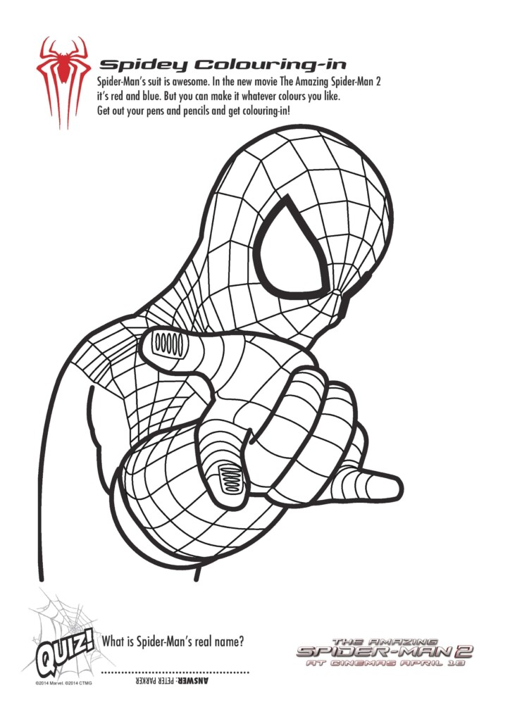 Spiderman Colouring Printables