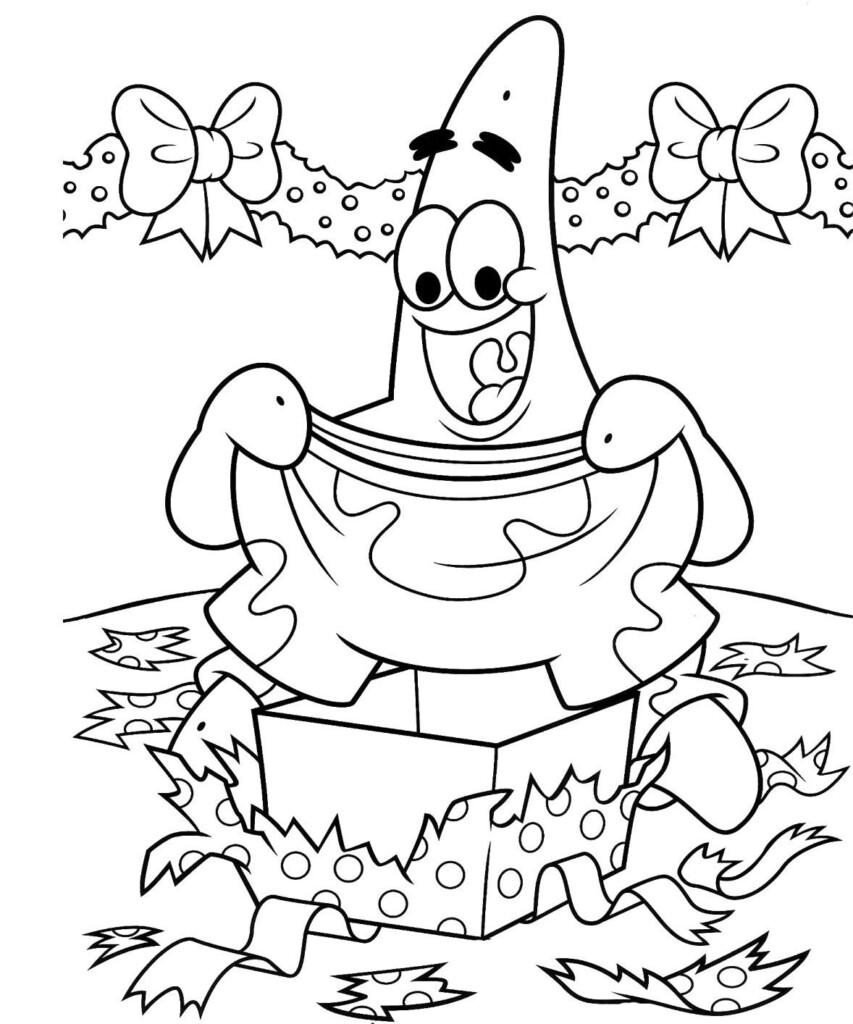 Spongebob Christmas Coloring Pages Coloring Home
