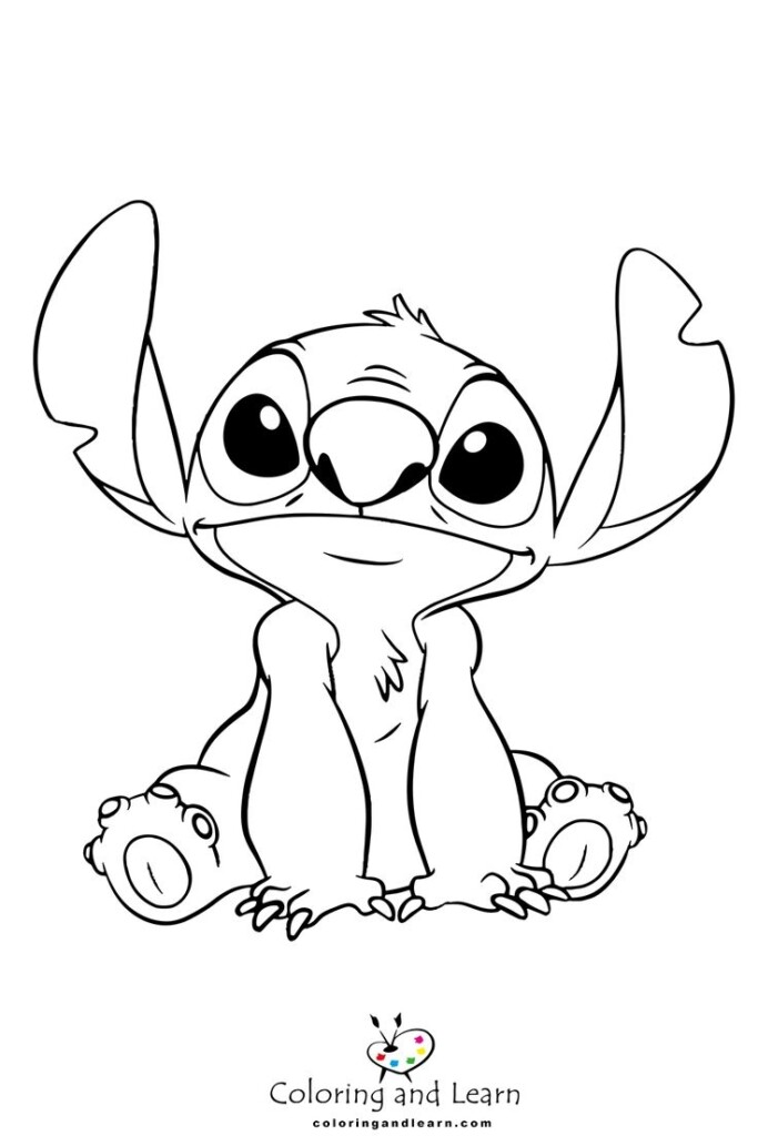 Stitch Coloring Pages Coloringandlearn In 2024 Stitch Coloring 