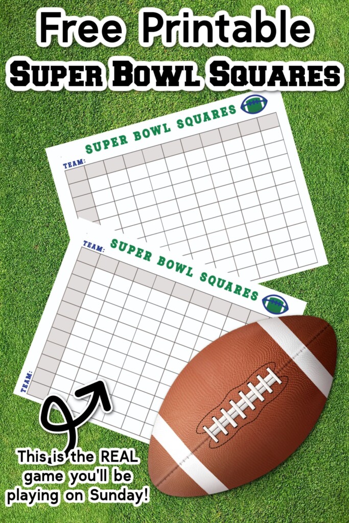 Super Bowl Squares Free Printable Printable Educational Posters