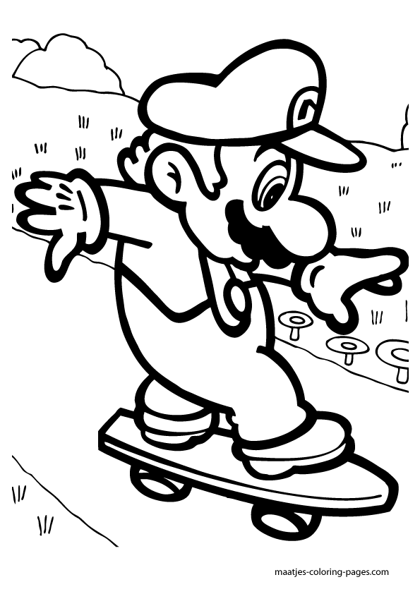 Super Mario Free Printable Coloring Pages Coloring Home