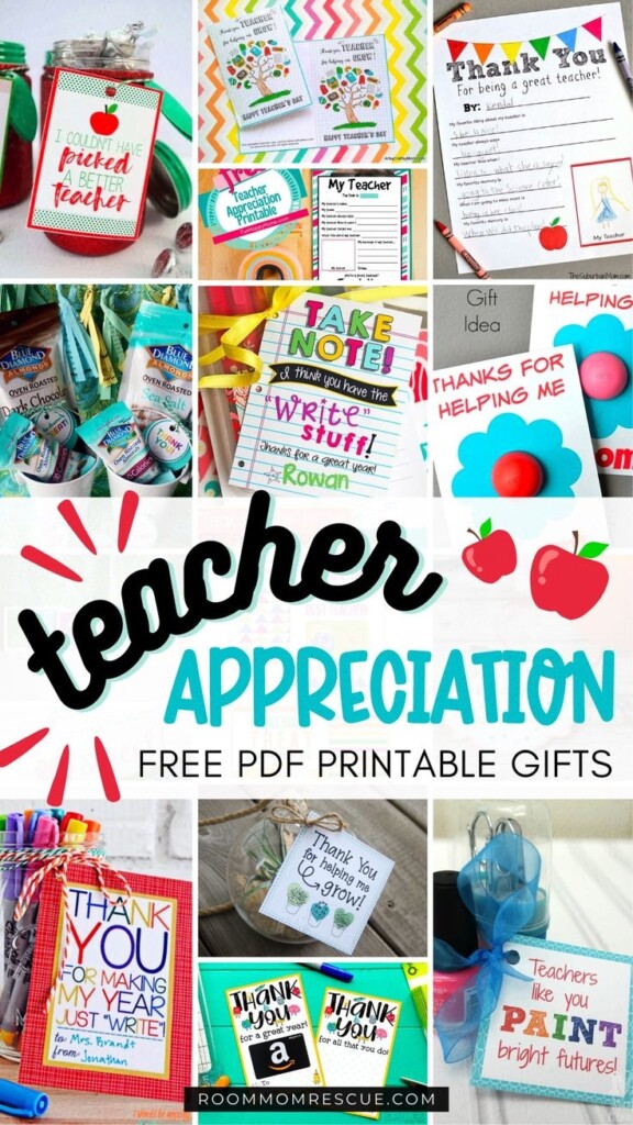 Teacher Appreciation Printables And Gift Ideas For Teachers