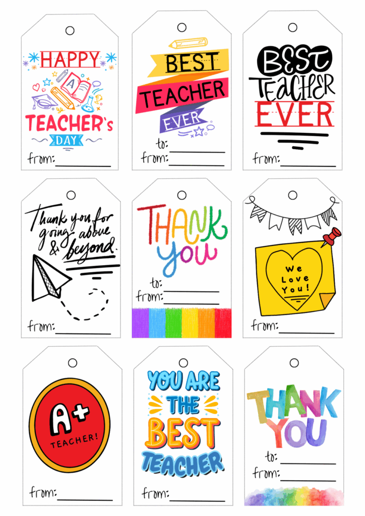 Teacher Appreciation Tags Free Printable Dev onallcylinders