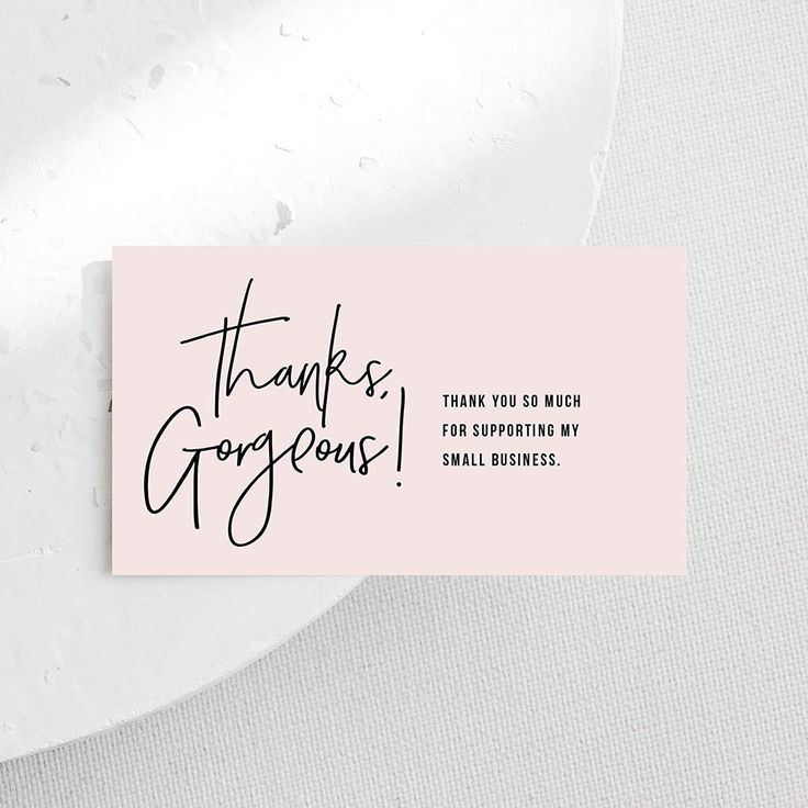 Thank You For Supporting My Small Business Cards Premium Etsy Small