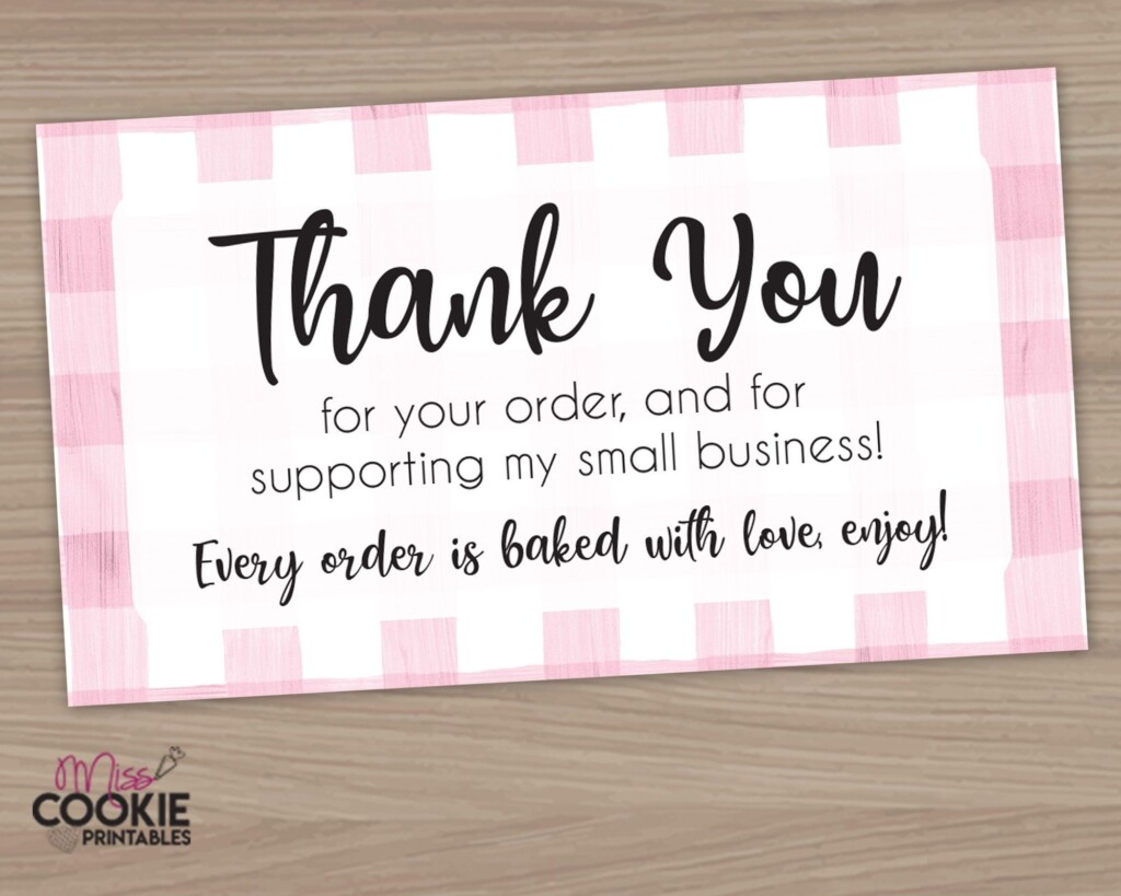 Thank You For Supporting My Small Business Cards Printable