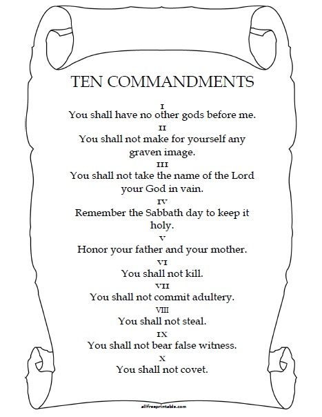 The Ten Commandments Ten Commandments Bible Lessons For Kids Ten