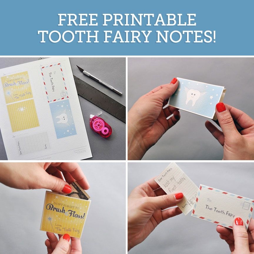 There Are Four Pictures Showing Different Ways To Make Tooth Fairy 