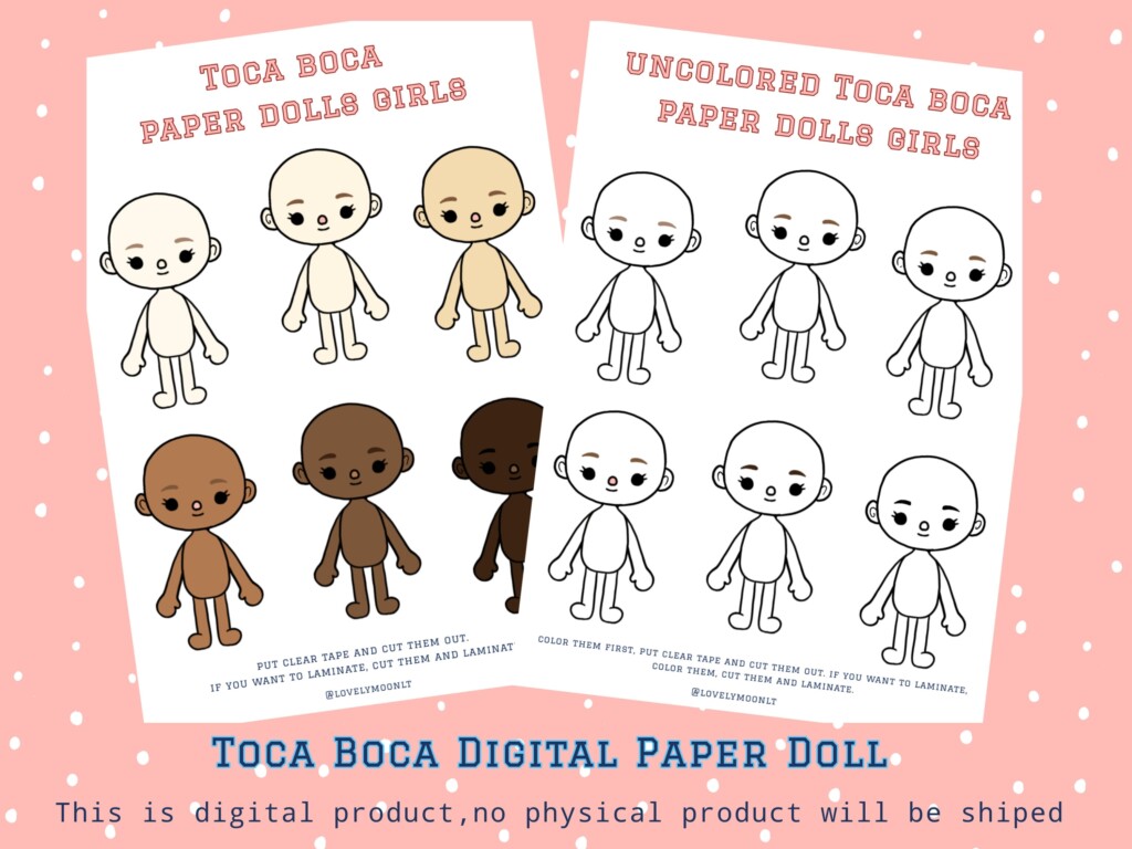 Toca Boca Paper Doll Printable Free
