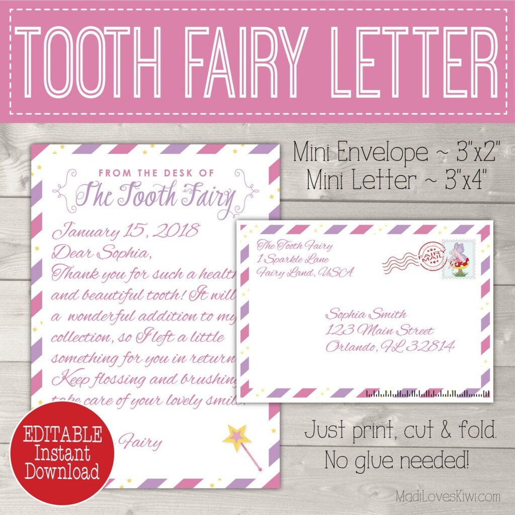 Tooth Fairy Letter Template Free Infoupdate