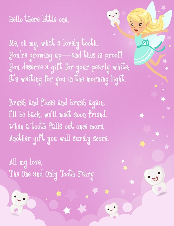 Tooth Fairy Letter Template Free Printable Infoupdate