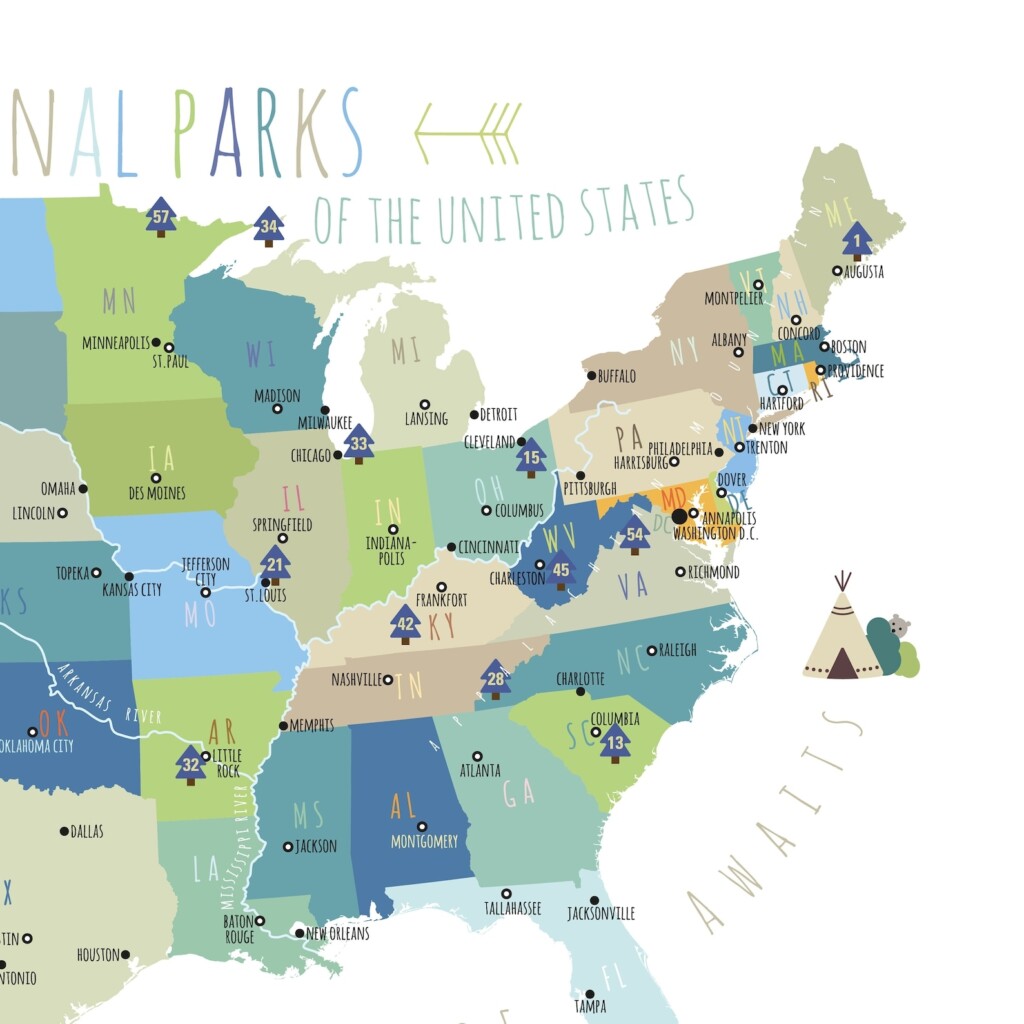 U S National Parks Map With All 63 Parks Printable Na Vrogue co