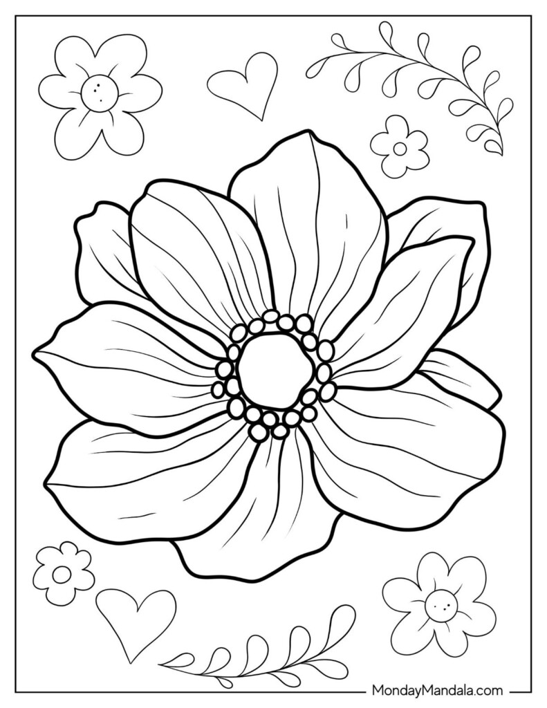 Unleash Your Inner Artist With Cute Printable Flower Coloring Pages