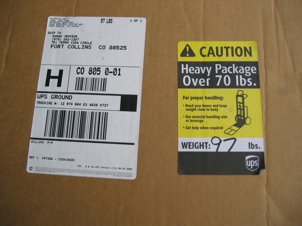 Ups Heavy Package Sticker Printable