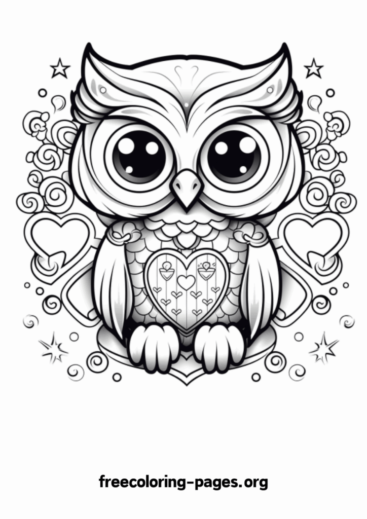 Valentine Day Coloring Pages Valentine Cards Cute Animals And Hearts 