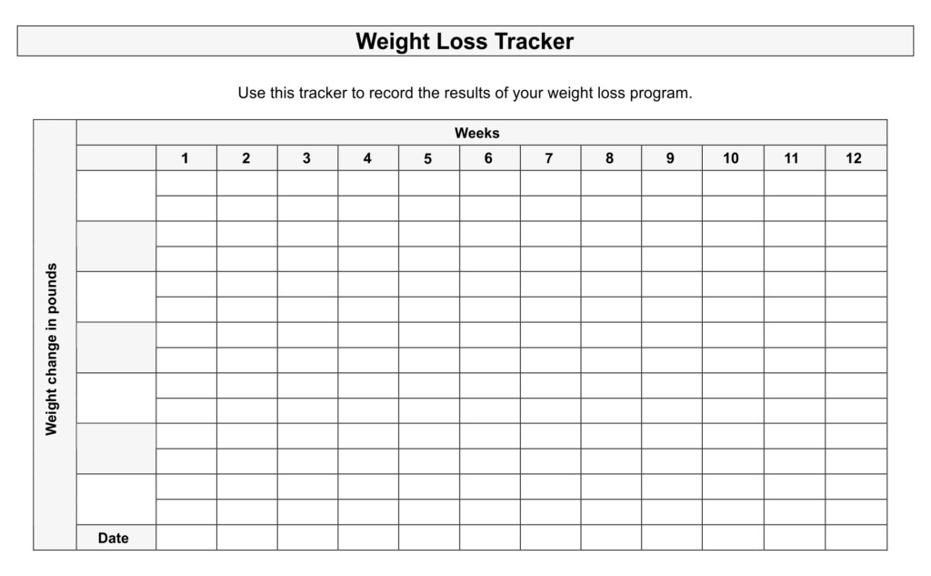 Weekly Weight Loss Tracker 10 Free PDF Printables Printablee