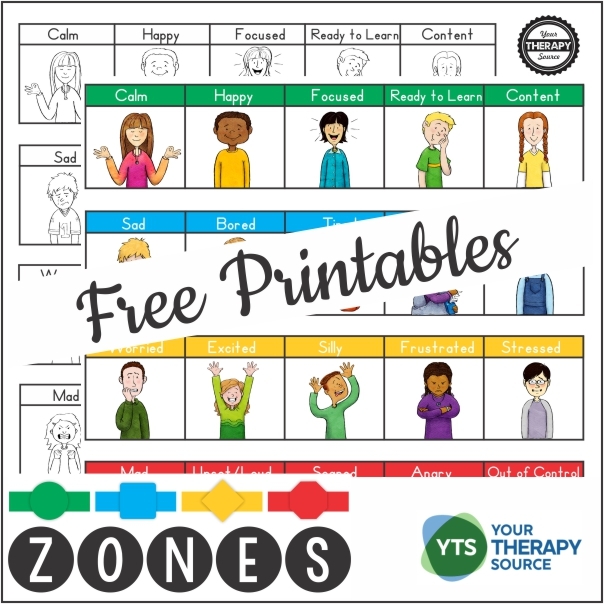 Zones Of Regulation Free Printables