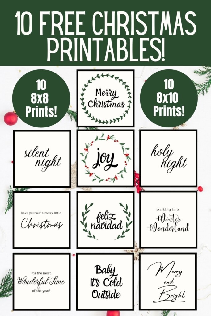 10 FREE Christmas Printables Perfect For 8x10 Or 8x8 Frames Simply Lovely Living