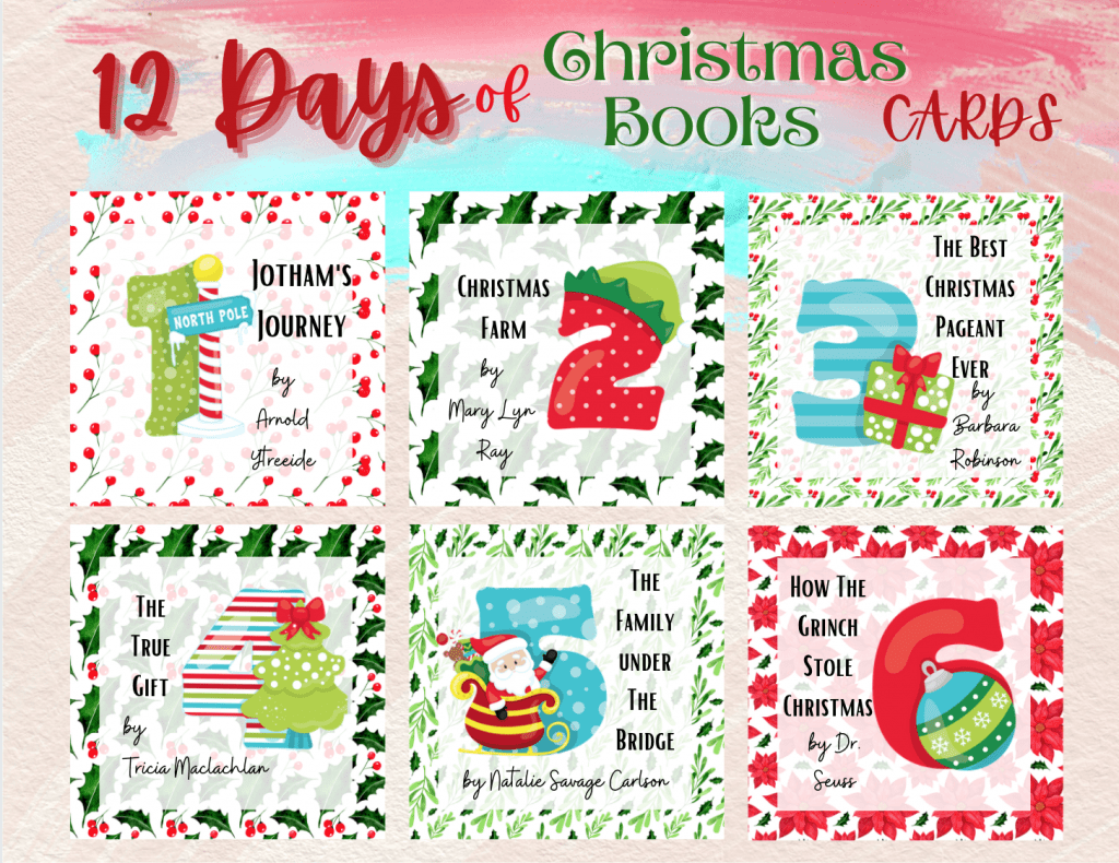 12 Days Of Christmas Books PLUS Free Printable Cards SKrafty