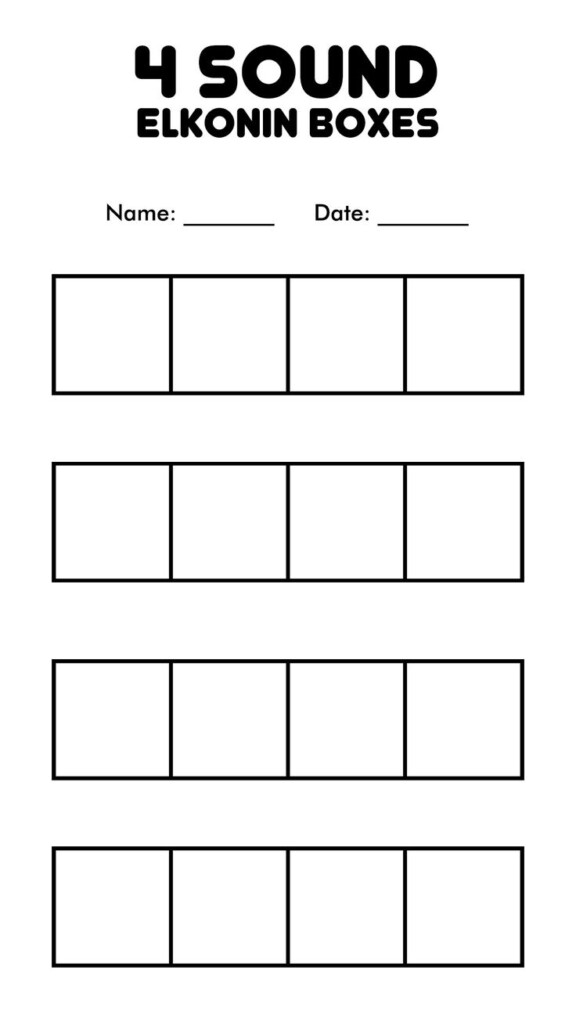 19 Elkonin Box Worksheets Kindergarten