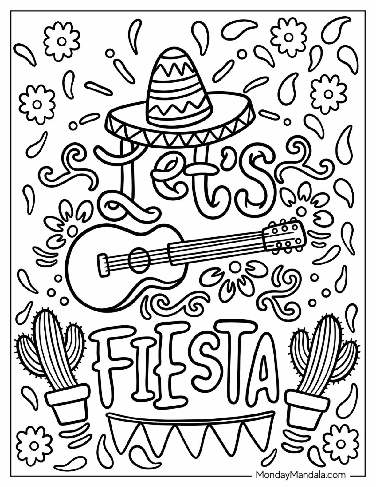 20 Cinco De Mayo Coloring Pages Free PDF Printables