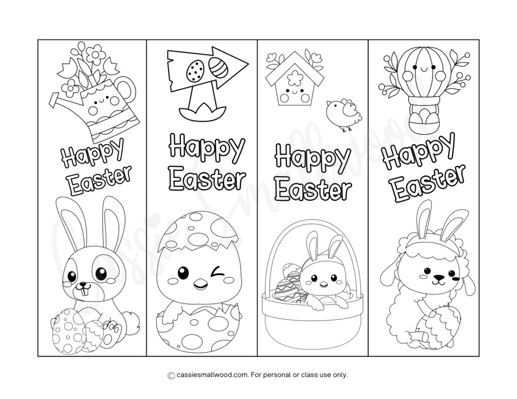 20 CUTE Easter Bookmarks FREE Printables Cassie Smallwood