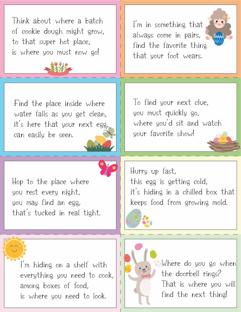 48 Free Printable Easter Egg Hunt Riddles Play Party Plan