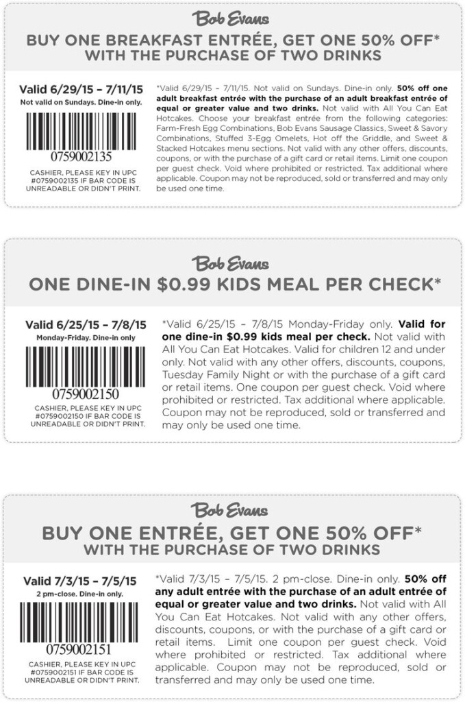 Bob Evans Deal 