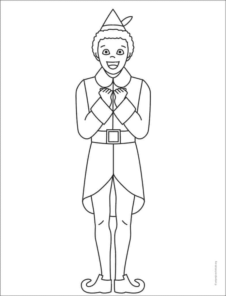 Buddy The Elf Coloring Page Free Printable Sheets For Kids