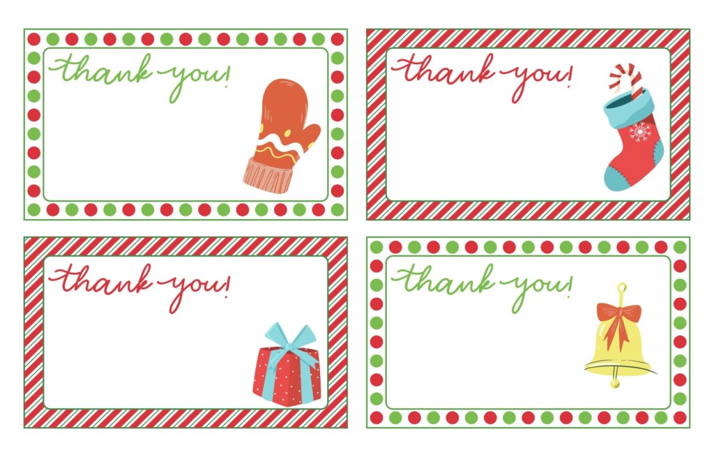 Christmas Thank You Notes Printable Free FREE PRINTABLE